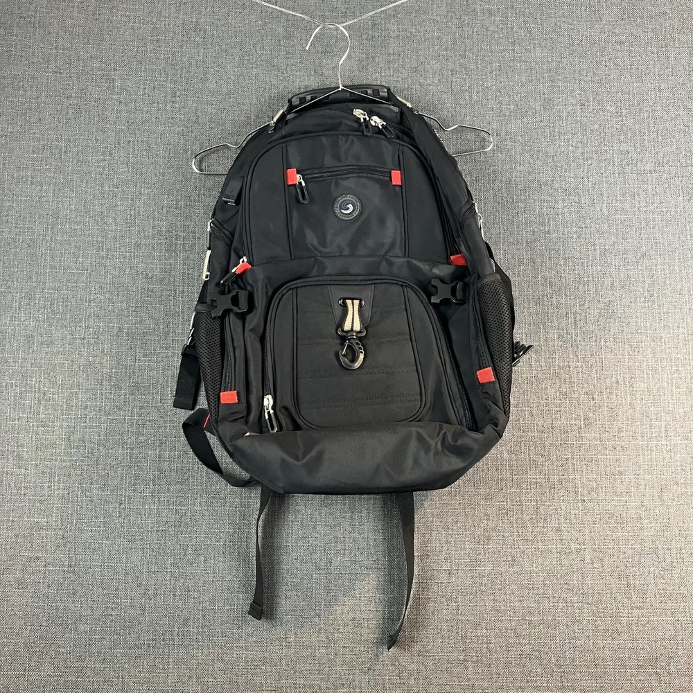 SHRRADOO Black Travel Laptop Backpack Business Anti Theft School Bag